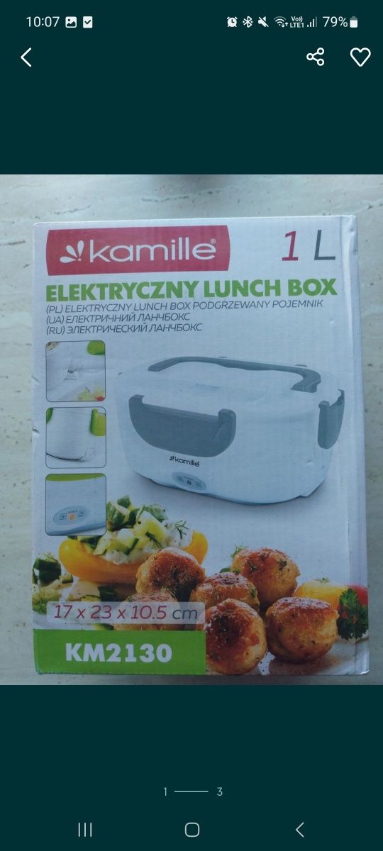 Elektryczny lunchbox kamille nowy