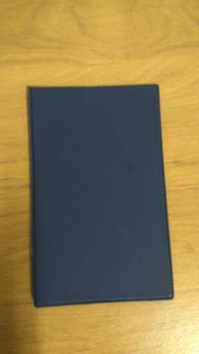 Carteira azul para cheques 15,5 x 9,5 cm, NOVA