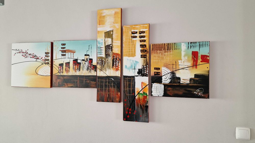 Quadro Abstrato Pintado a mão