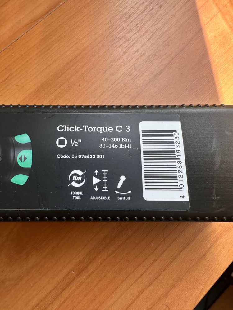 Динамометричний ключ з тріскачкою та реверсом Wera Click-Torque C 3