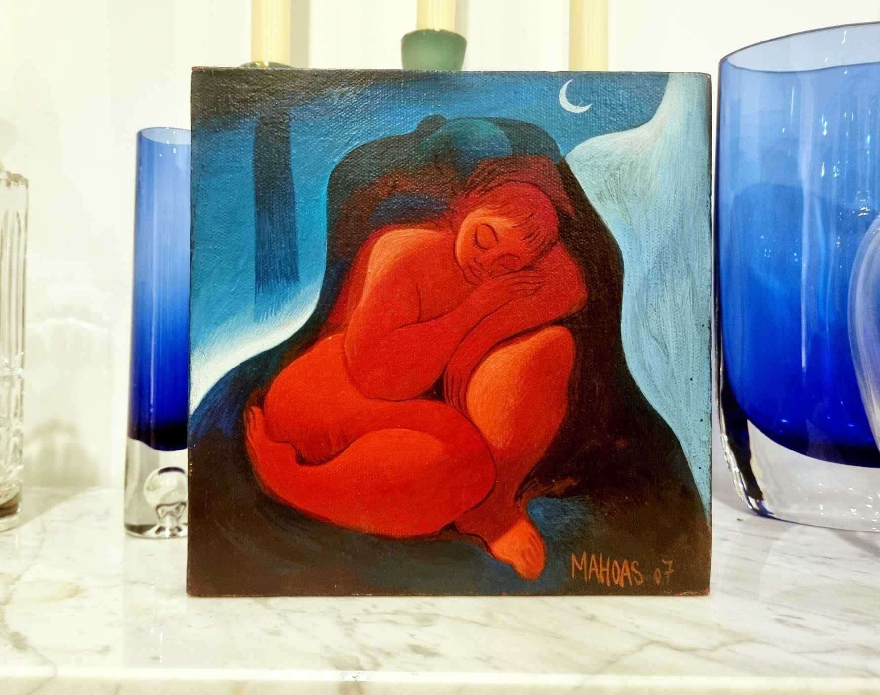 Obraz,olej na płótnie Hugues Mahoas Desert Lover,2007 r.