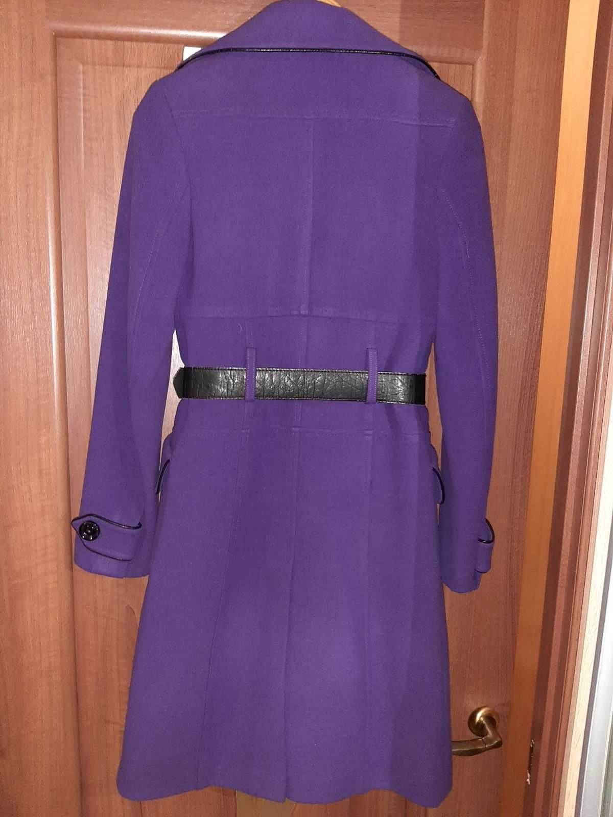 Драпове фiолетове пальто жiноче/Драповое фиолетовое пальто женское