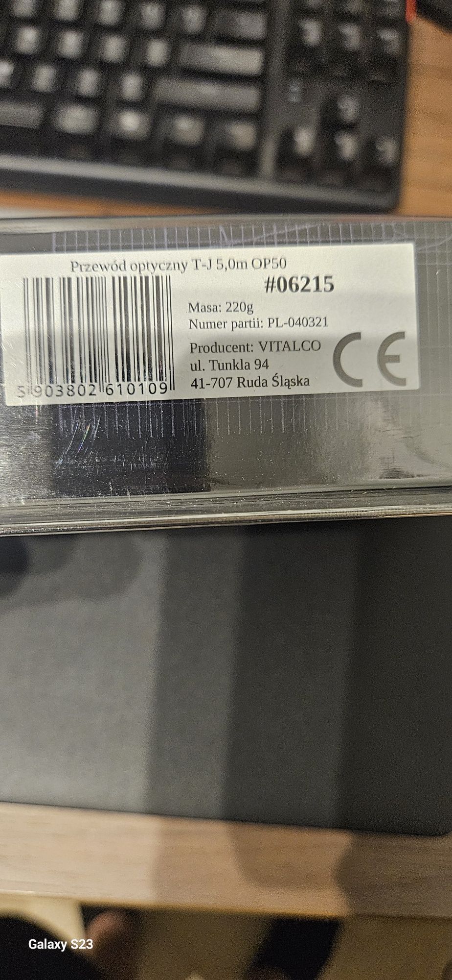 Kabel optyczny 5M T-J VITALCO OP50