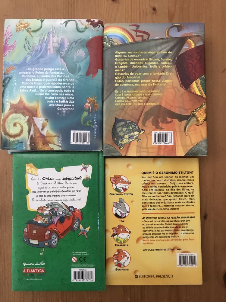 Quatro livros do Geronimo Stilton