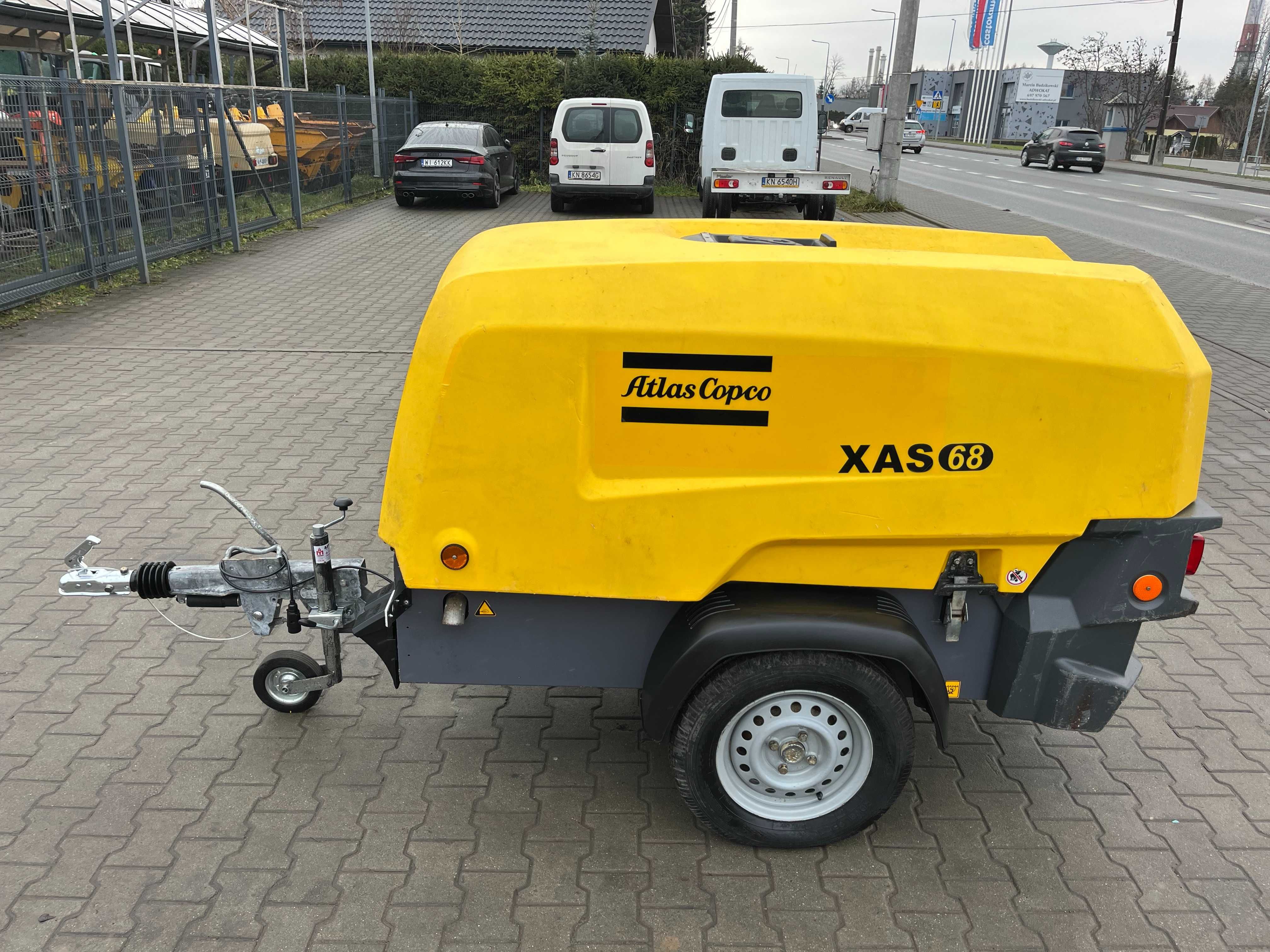 Kompresor przewoźny sprężarka Atlas Copco XAS68, 2018r, zarejstrowany