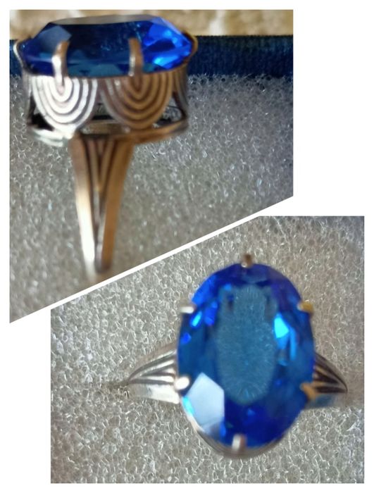 Stary srebrny pierścionek rosyjski filigran 875