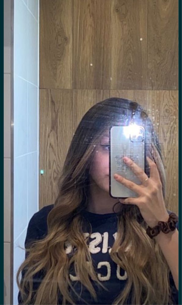 Peruka wig włosy blond grzywka curtain bangs długie fale