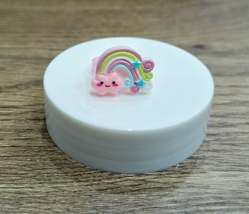 Uroczy nowy pierścionek dla dziewczynki tęcza