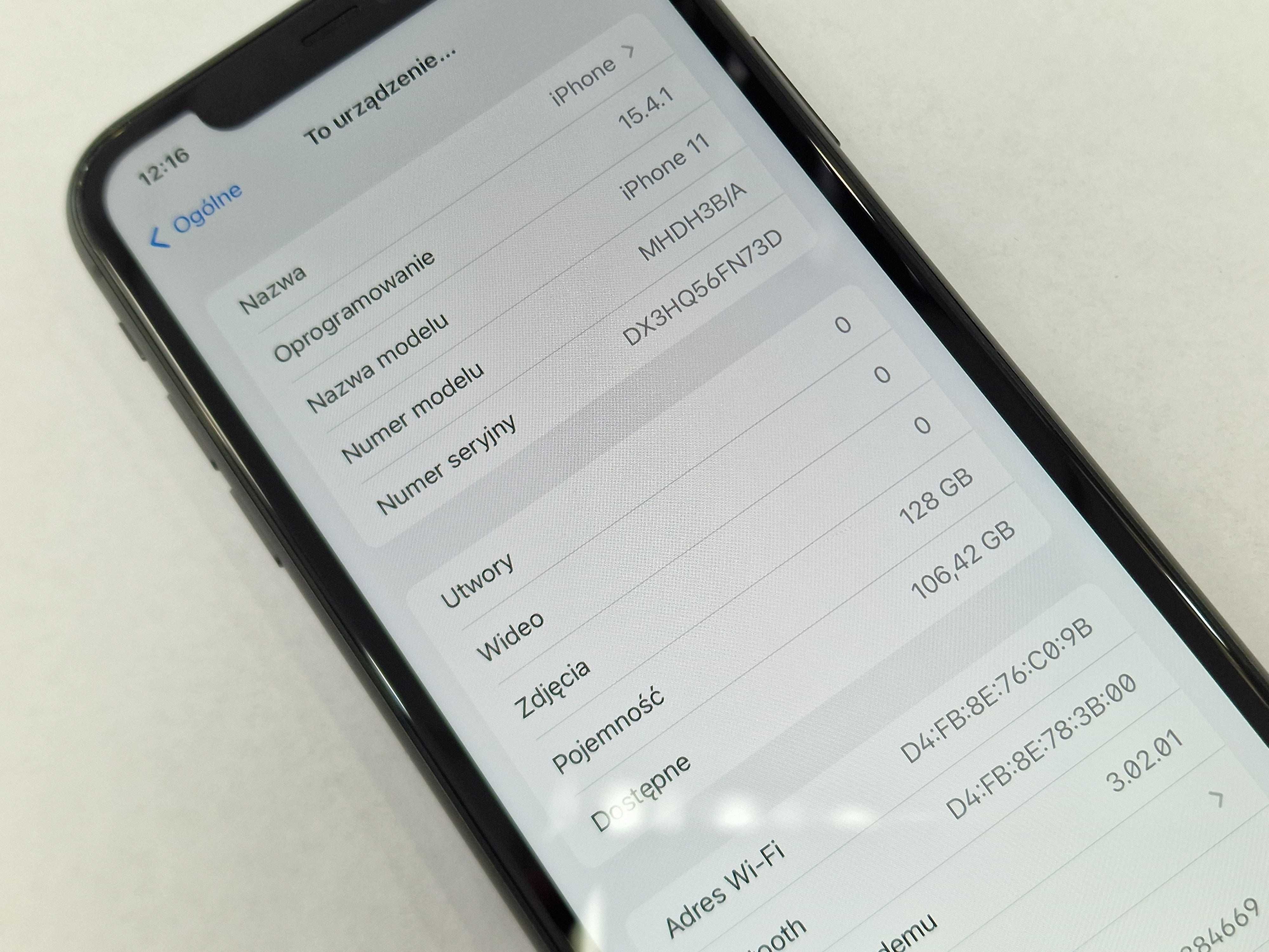 Iphone 11 128GB/ Black/ Czarny/ BAT 100%/ Grade A-/ Gwarancja + ładowa
