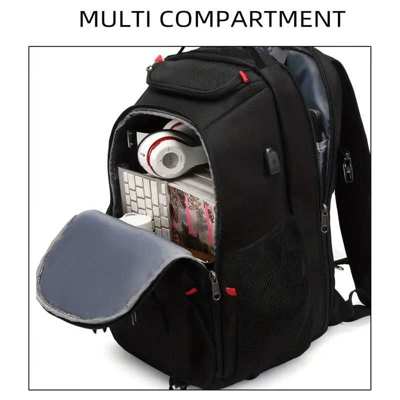 Mochila Preta e Cinza impermeável para escola
