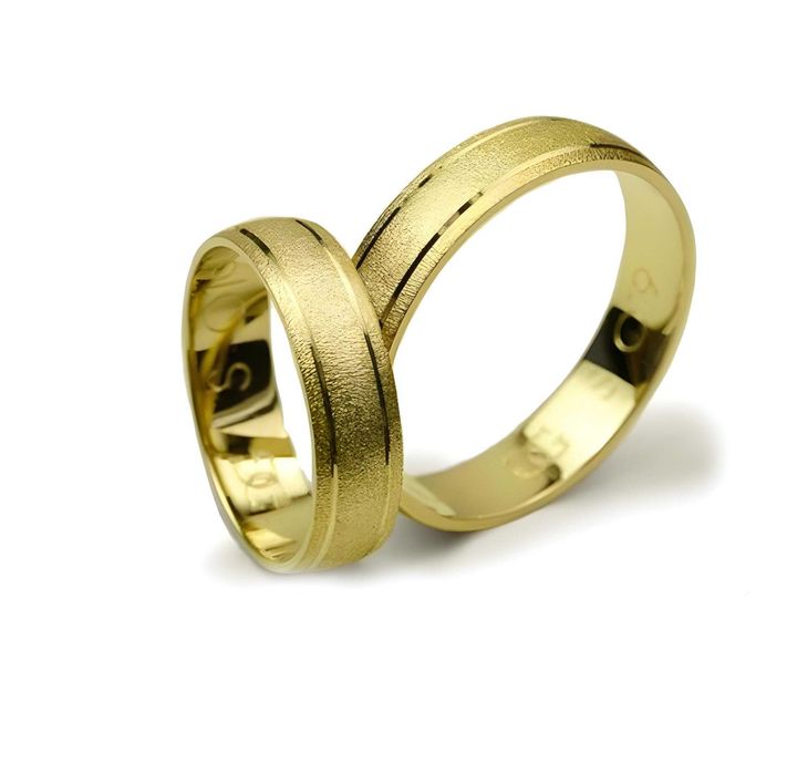 Obrączki ślubne Special S019 z żółtego złota w próbie 585