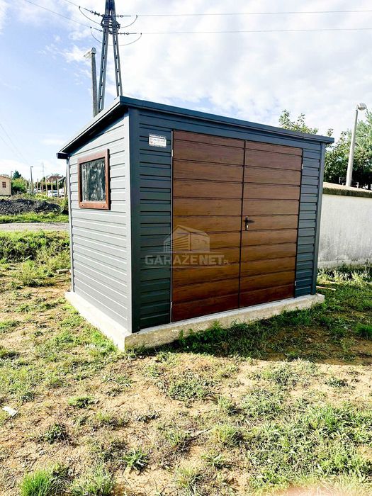 Schowek Domek Ogrodowy 2,5X2M Antracyt Drewnopodobny Spad W Tył Ts864