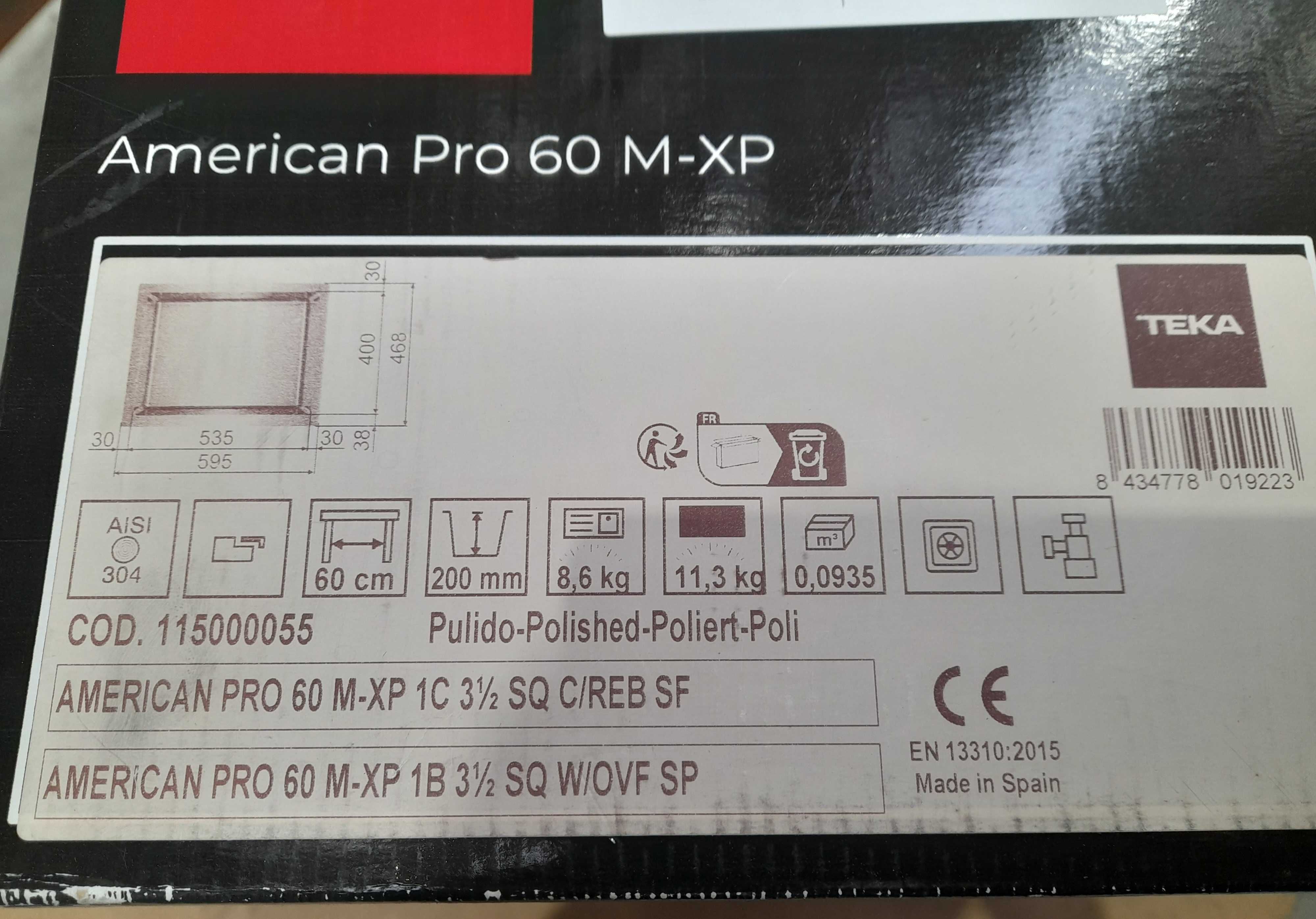 Lava-louças TEKA AMERICAN PRO 60 M-XP 1B