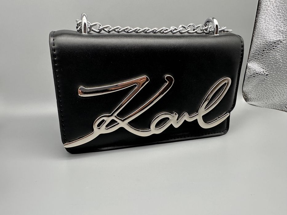 Torebka damska na ramię Karl Lagerfeld biała czarna