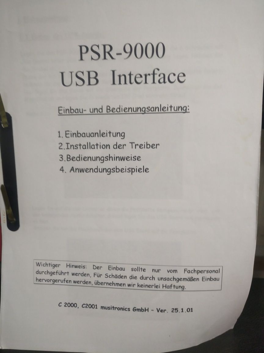 Yamaha PSR 9000 1Gb moduł USB
