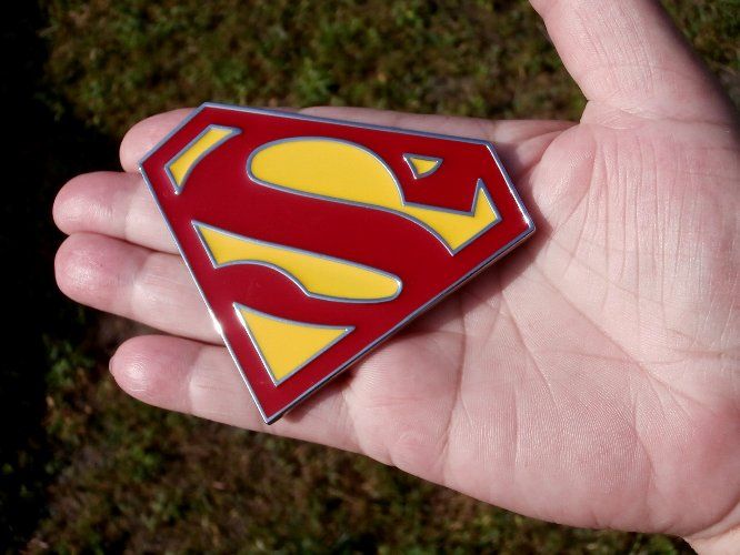 Naklejka SUPERMAN Logo Metal CHROM orginal