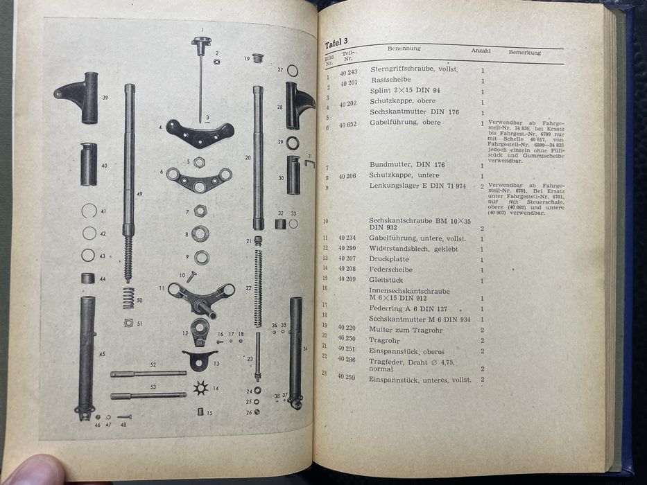 Simson AWO 425T rok 1956 Instrukcja Książka Serwisowa Katalog Części
