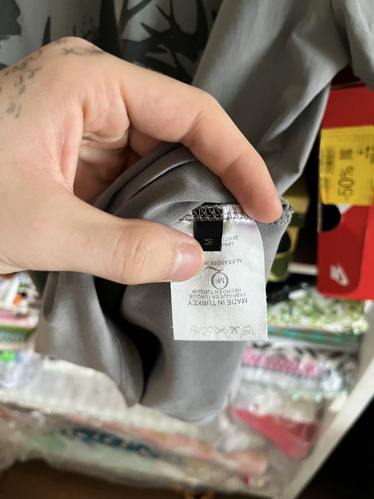 alexander mcqueen&stussy футболка MQ оригинал винтаж маквин тишка реп