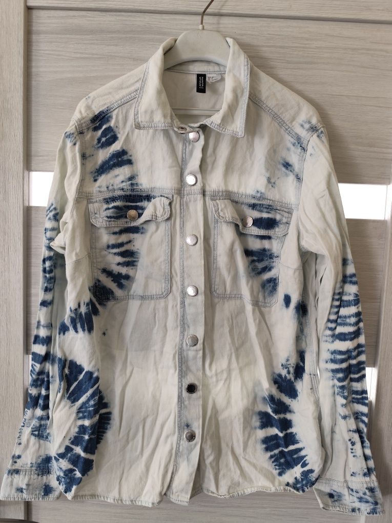 Koszula H&M a'la jeans bawełna jasnoniebieska roz. 36 damska