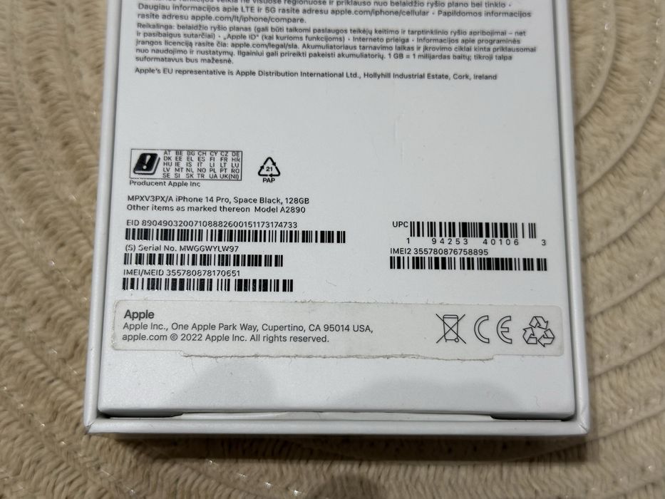 100% bateria - iPhone 14 Pro - space black / czarny