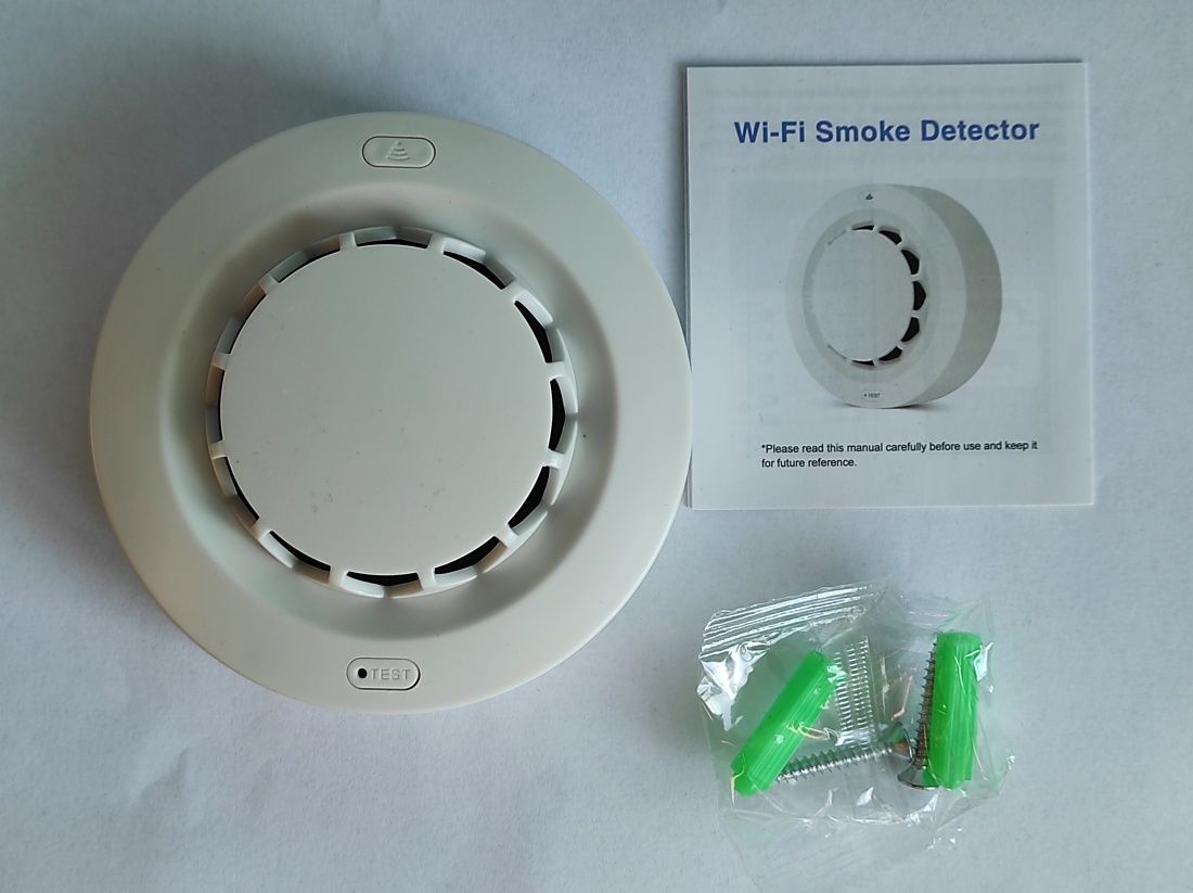WiFi датчик диму / детектор диму Tuya Smart life / димова сигналізація