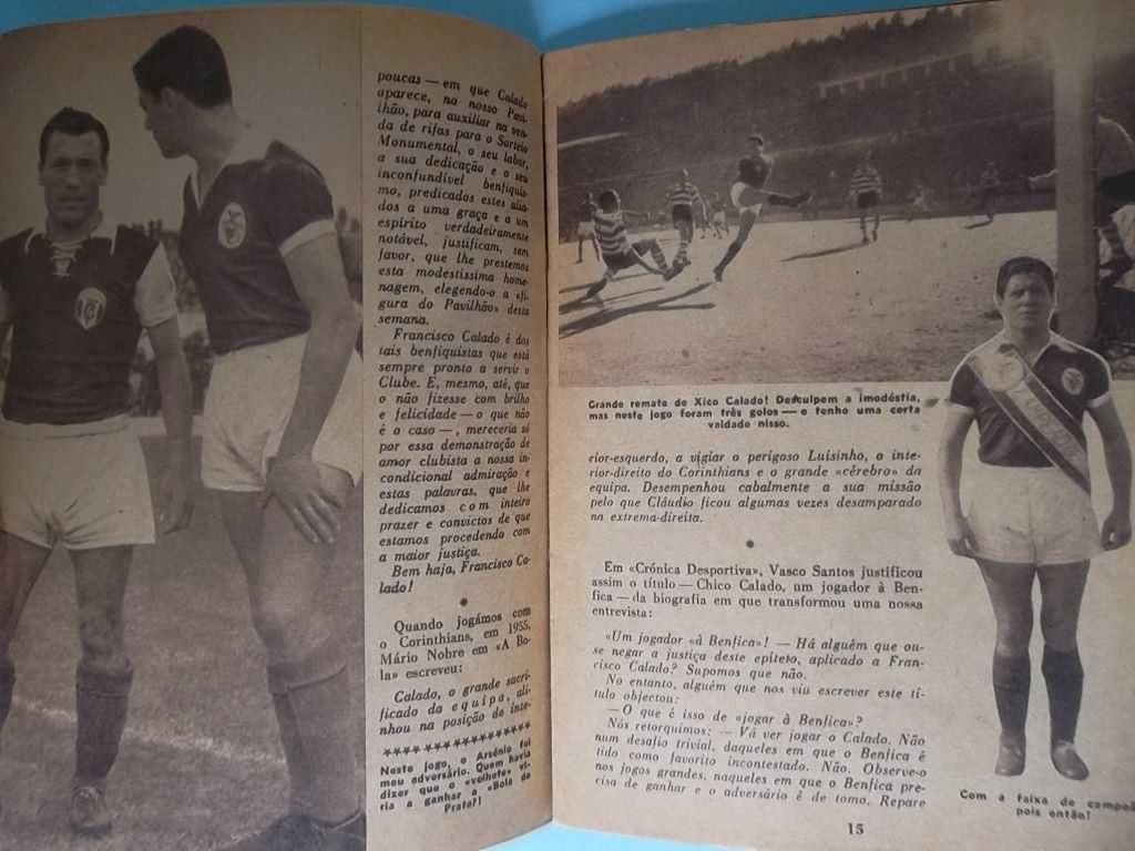 Revista "O ADEUS DE XICO CALADO" - Jogador do Benfica desde 1948.