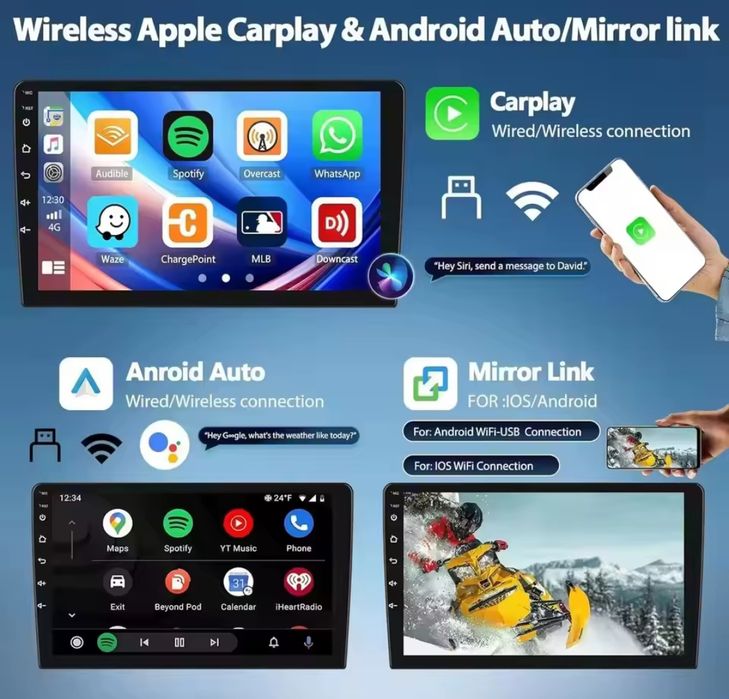 Rádio Android 14 Citroen Berlingo Peugeot Opel 4/32GB Carplay GPS wifi