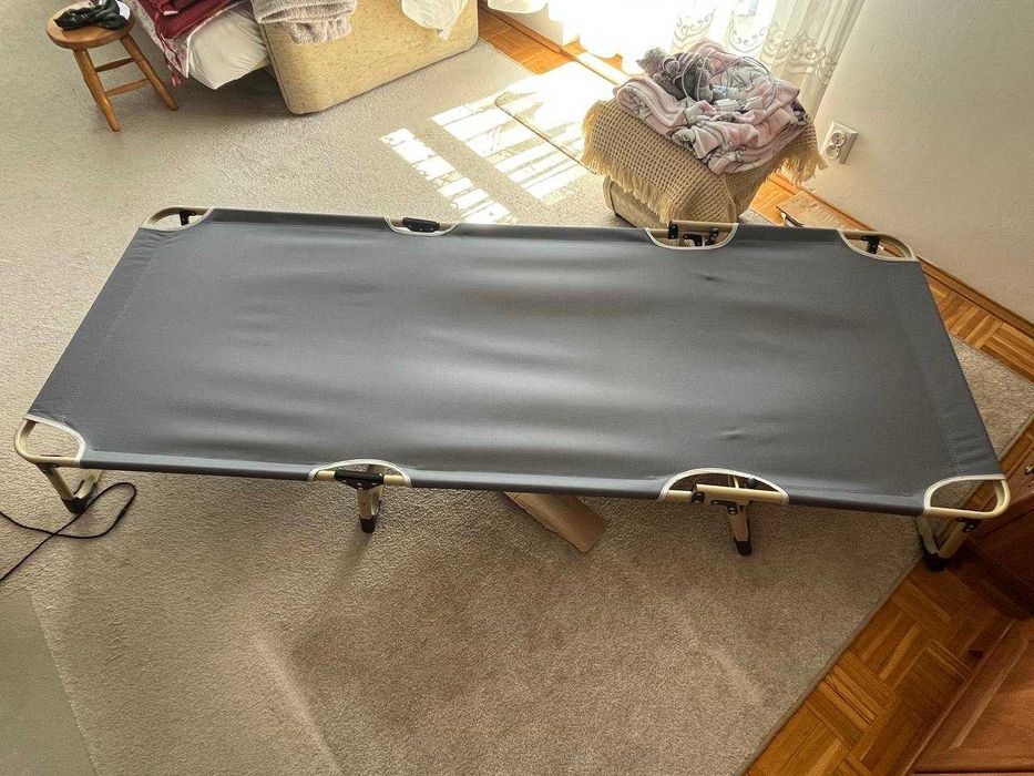 Składane łóżko turystyczne, polowe, kanadyjka PREMIUM