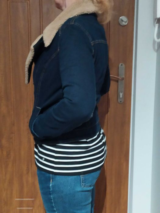 Kurtka jeans ocieplana 38/40 -30 zł