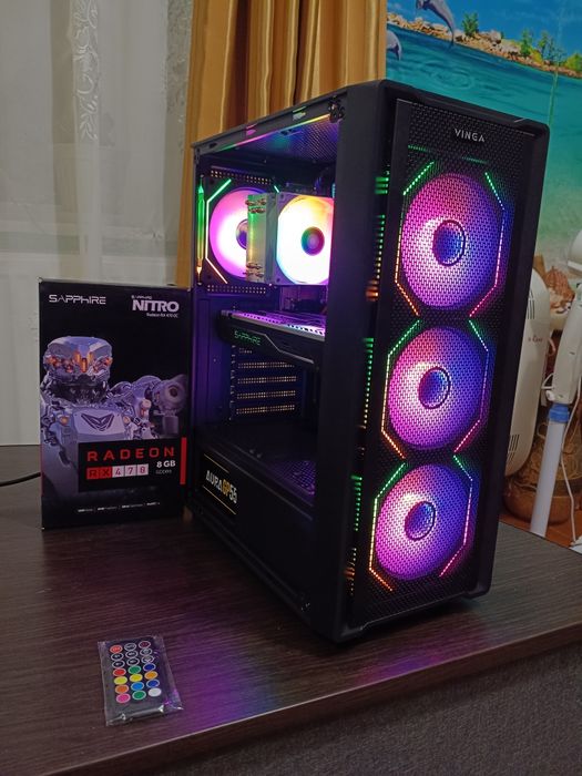 Игровой ПК/ Ryzen 5 3600/ RX 470/ RAM 16 Gb DDR4/ SSD 128 Gb