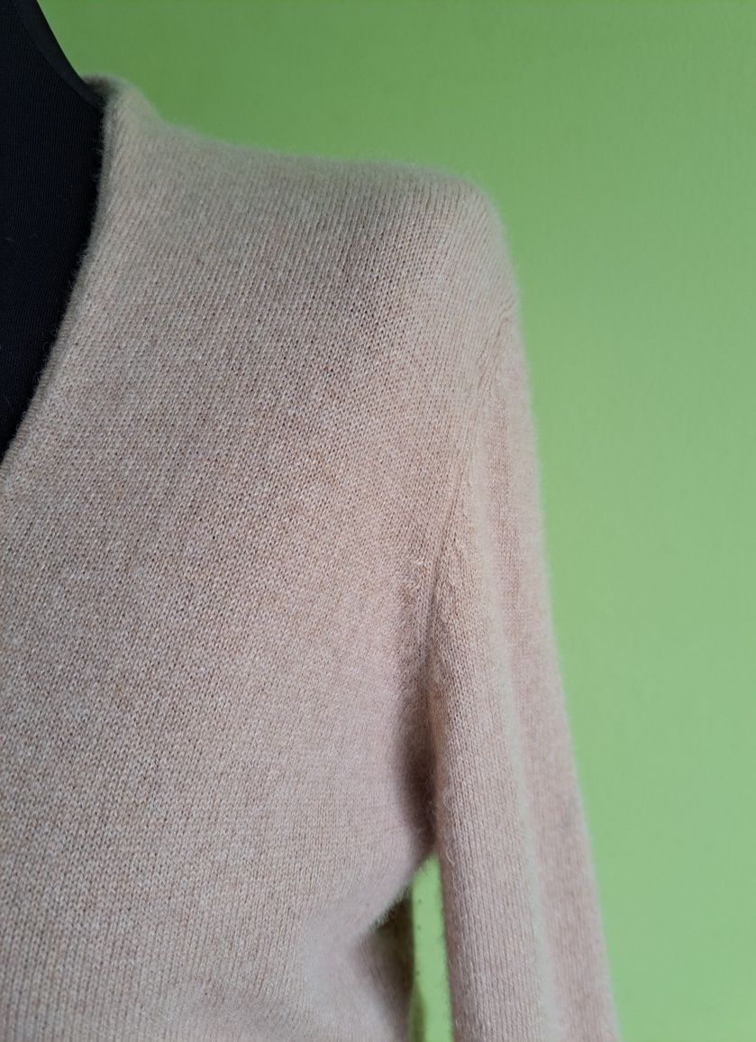 Sweter kaszmirowy camel 100% kaszmir S M
