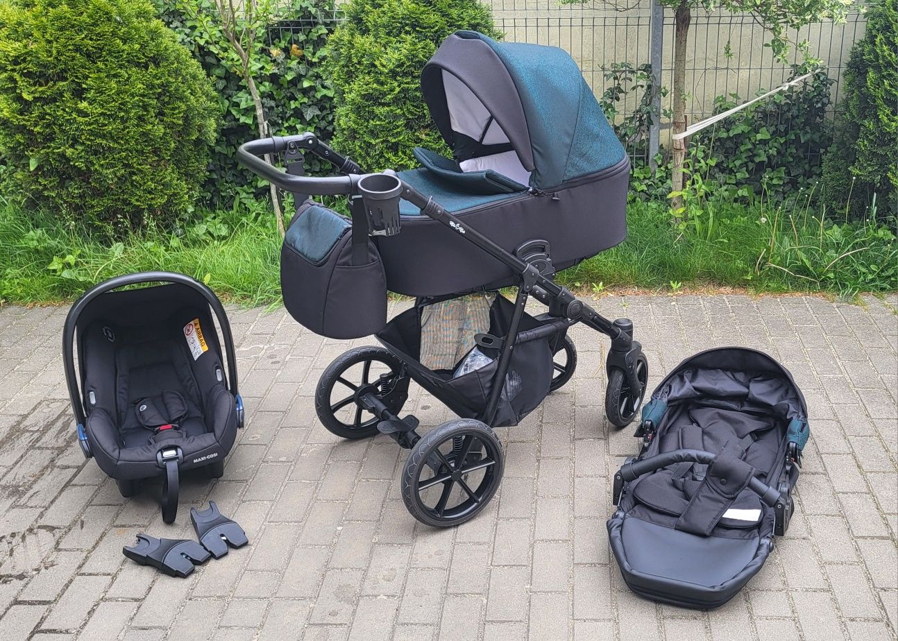 Wózek spacerowy gondola Milu Risso fotelik nosidełko Maxi Cosi +Gratis