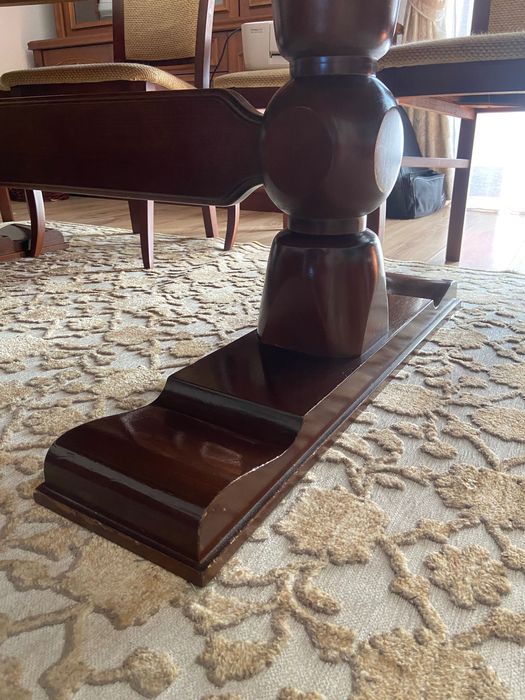 Stół machoniowy, duży stół owalny