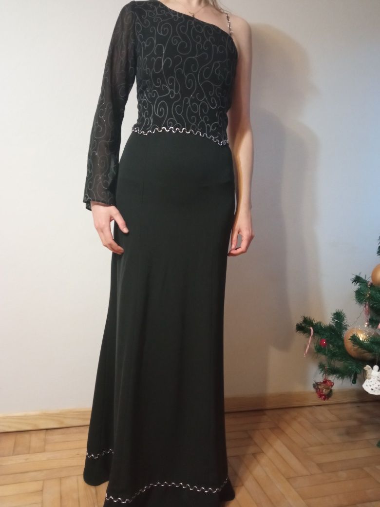 Suknia balowa ,wieczorowa czarna  rozmiar S