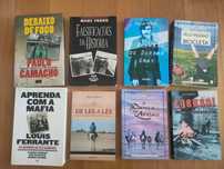 Livros diversos de ficção e história
