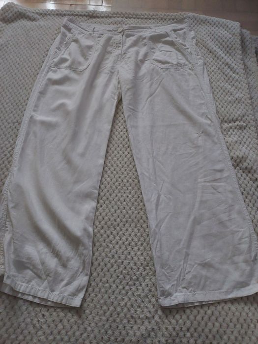 Lniane spodnie Marks Spencer rozmiar  46