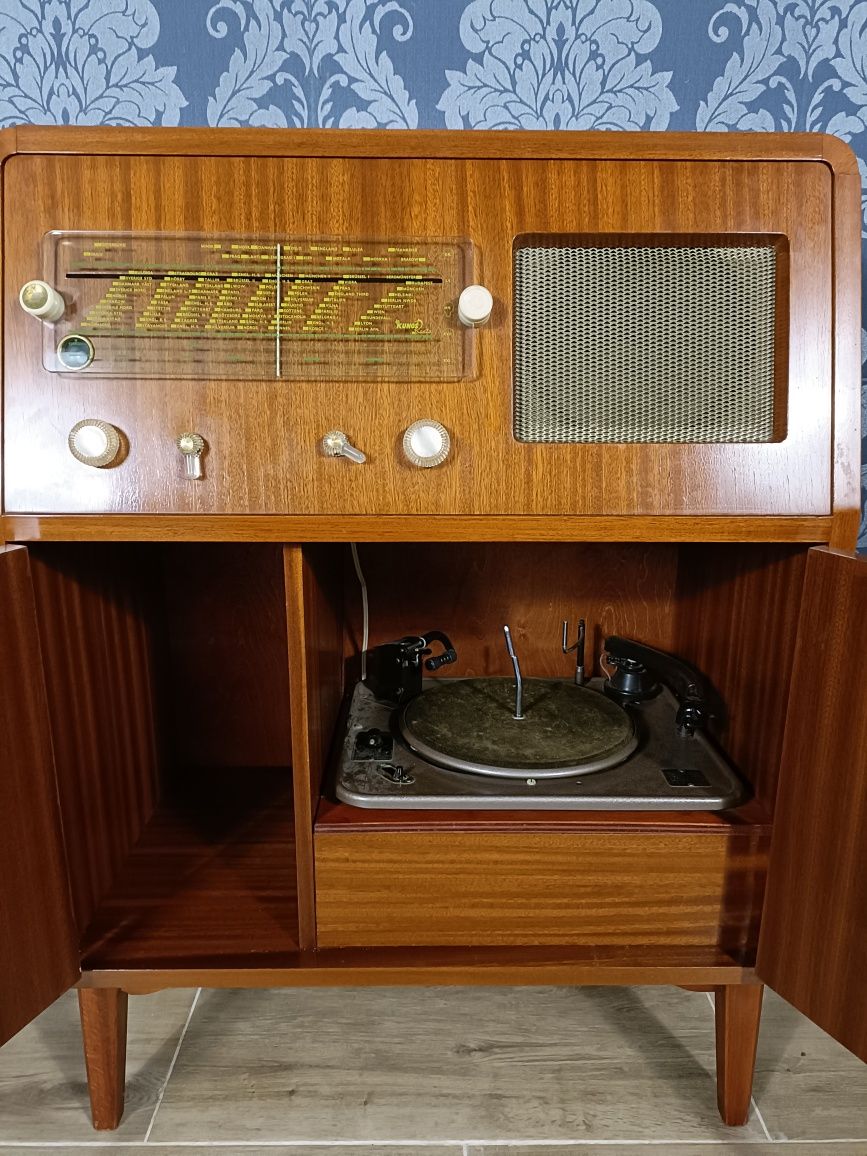 Oryginalny radiogramofon w bdb stanie, radio vintage, transport