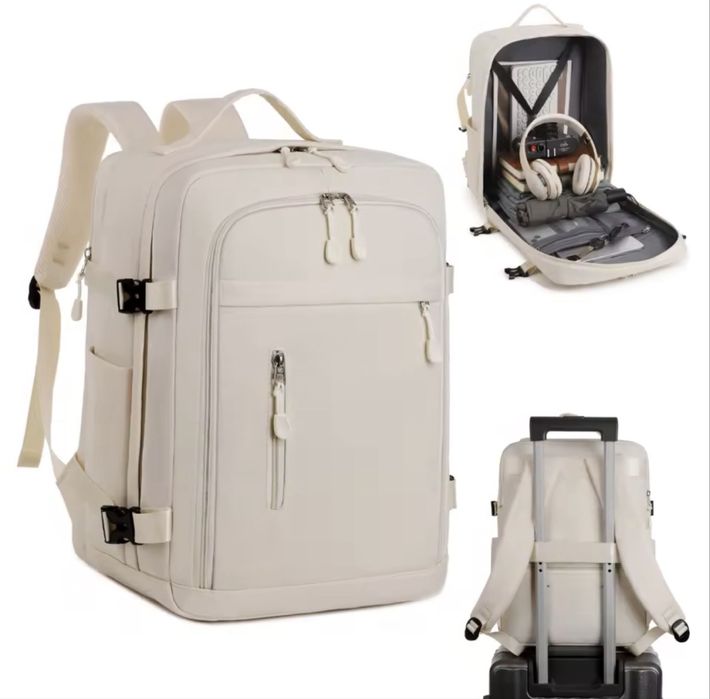 Plecak turystyczny Bagaż podręczny do samolotu Rayanair40-30-20 beżowy