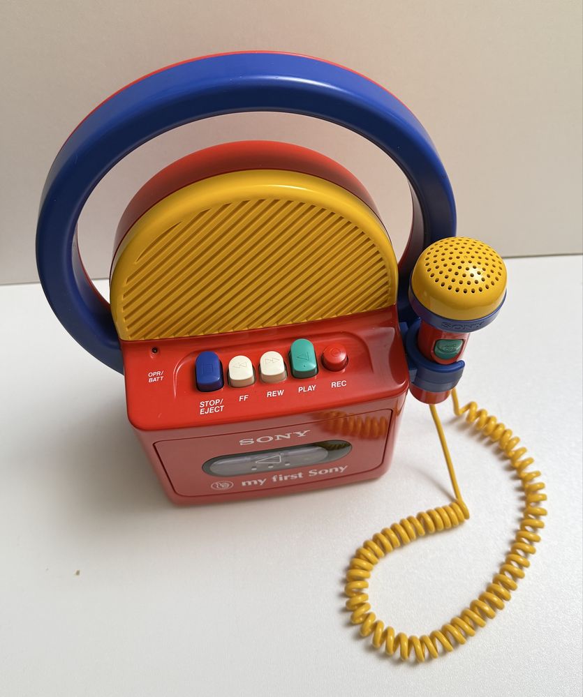 my first Sony TCM-4300 magnetofon dziecięcy z mikrofonem retro vintage