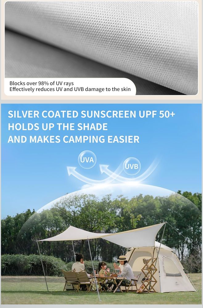 Nowy Naturehike Ango Namiot 2-4 Osobowy Kemping tarp markiza wodoszcze