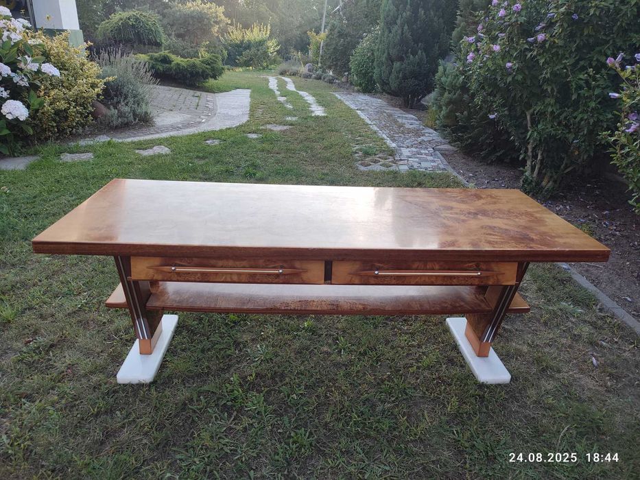 Stół ława PRL politura / producent: Kalwaria Zebrzydowska