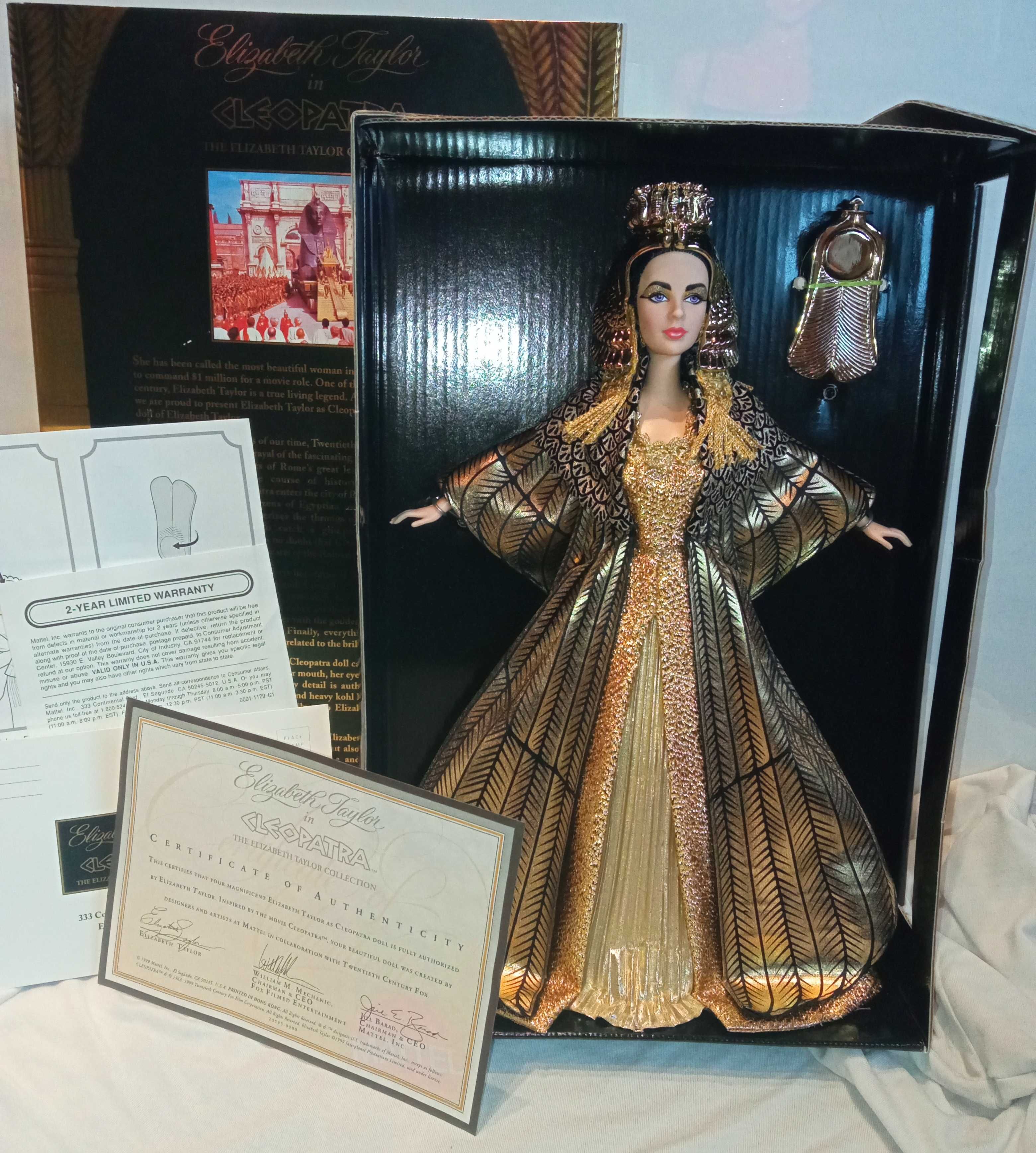 Lalka Barbie Elizabeth Taylor In Cleopatra First In A Series New 1999