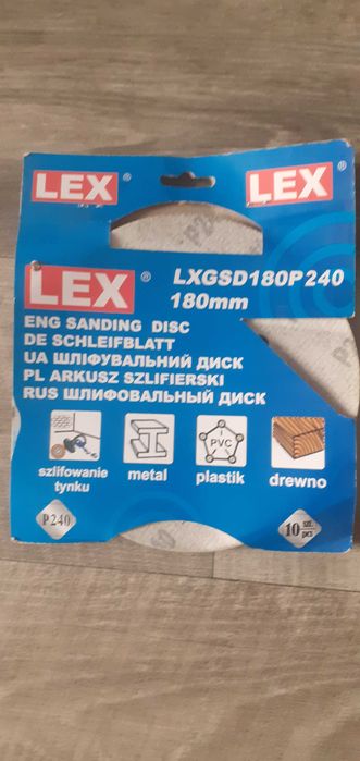Шкірки(шліфувальні круги) до шліфмашини LEX LXGSD180P240