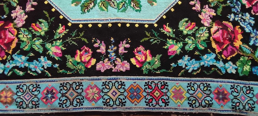 Ковер ручная работа, вышитый, 2,10 х 1,58