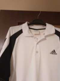 Koszulka meska polo Adidas M czarno biala