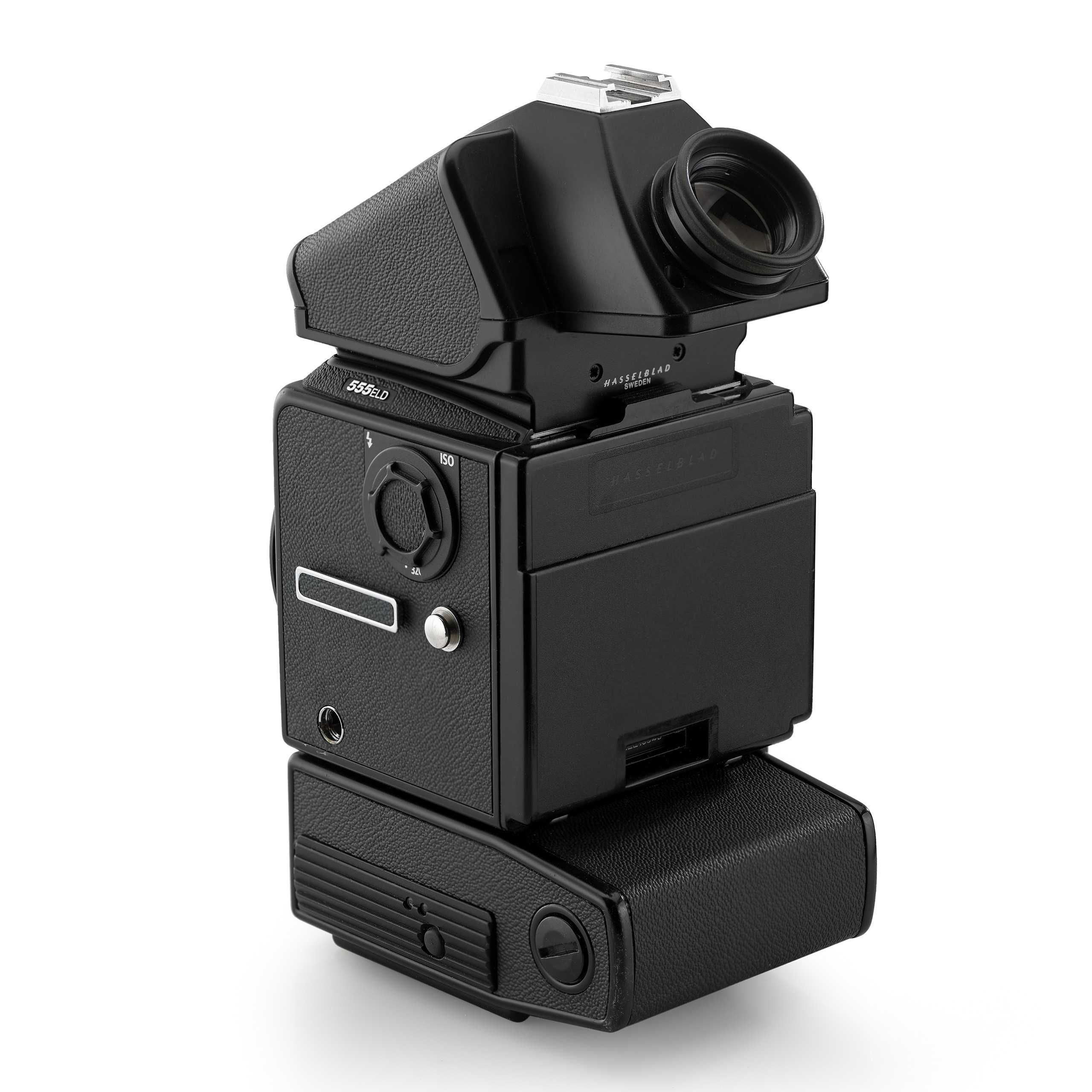 Aparat Hasselblad 555 ELD z pryzmatem PM5.