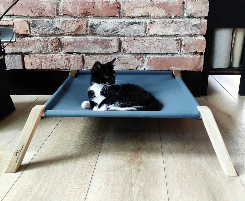 Legowisko dla kota podwyższone łóżko dla pupila nowoczesny design
