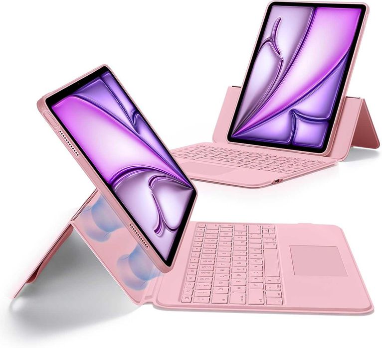 ESR Etui klawiatura iPad Air 13" (2024), różowe, gładzik