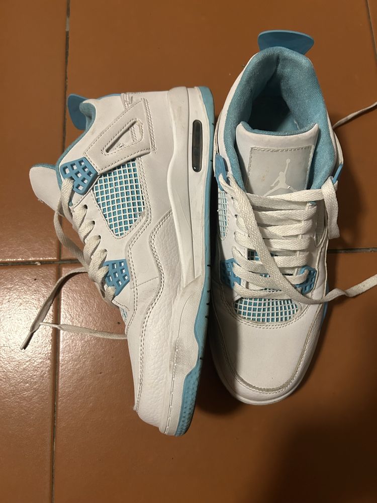 Jordan 4 branco&azul