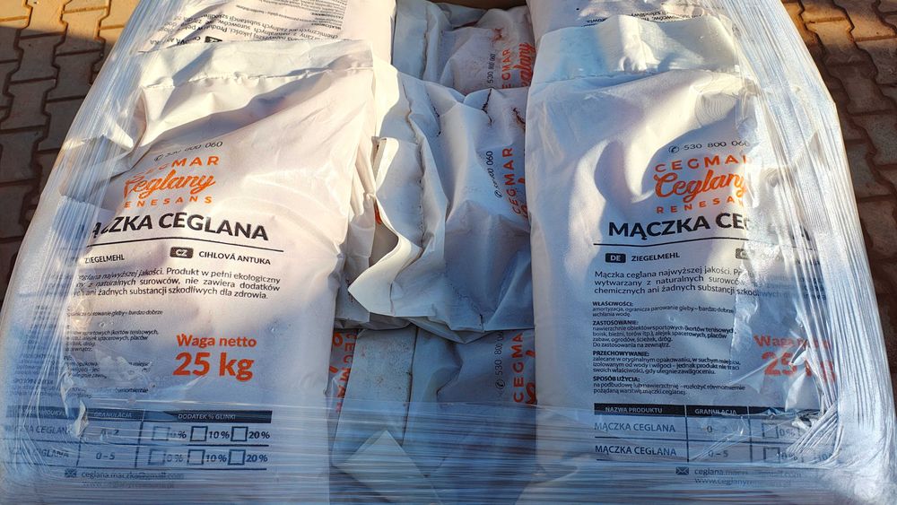 Mączka ceglana/Antuka ze starej cegły - korty, boiska, alejki